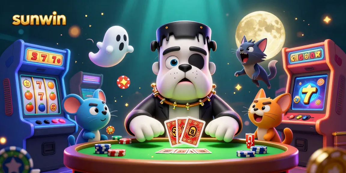 Engage with sunwin's thrilling gaming experience featuring a dog dealer and slot elements.