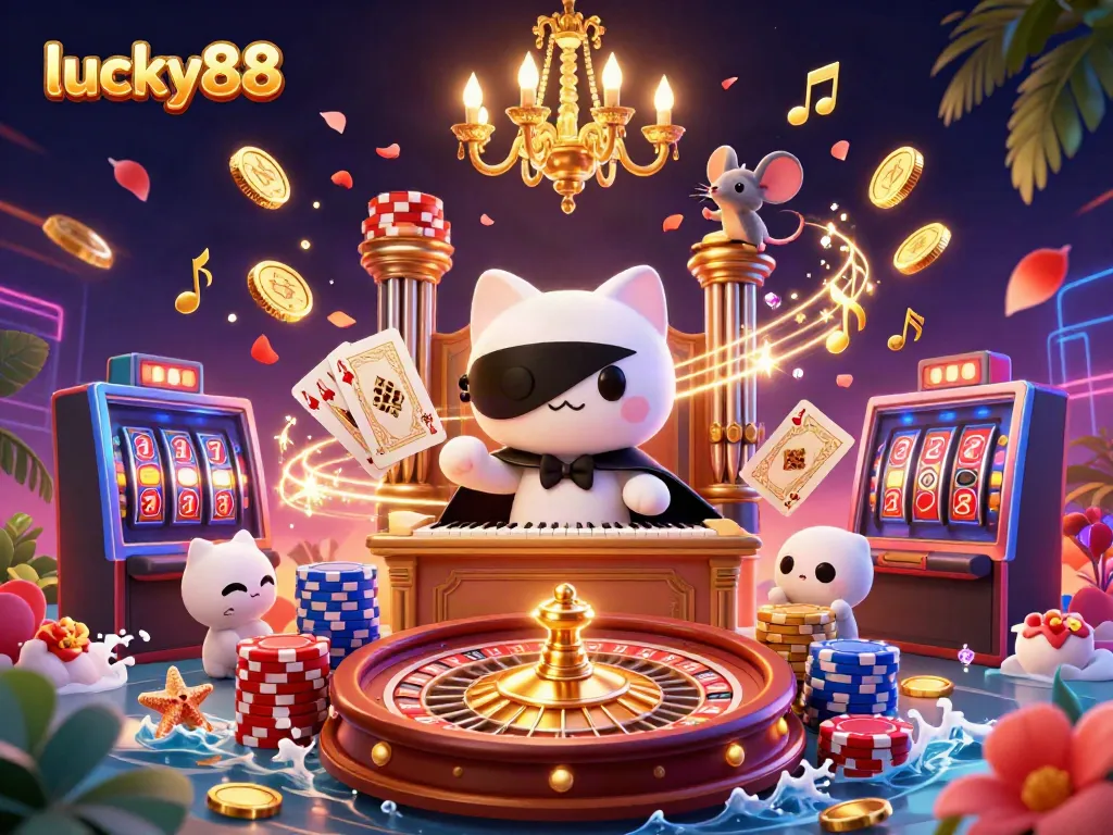 Experience thrilling gameplay at lucky88 with a vibrant casino scene filled with action-packed elements.