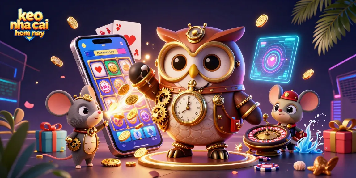 Engage with keo nha cai hom nay through a vibrant 3D casino illustration showcasing unique gambling elements.